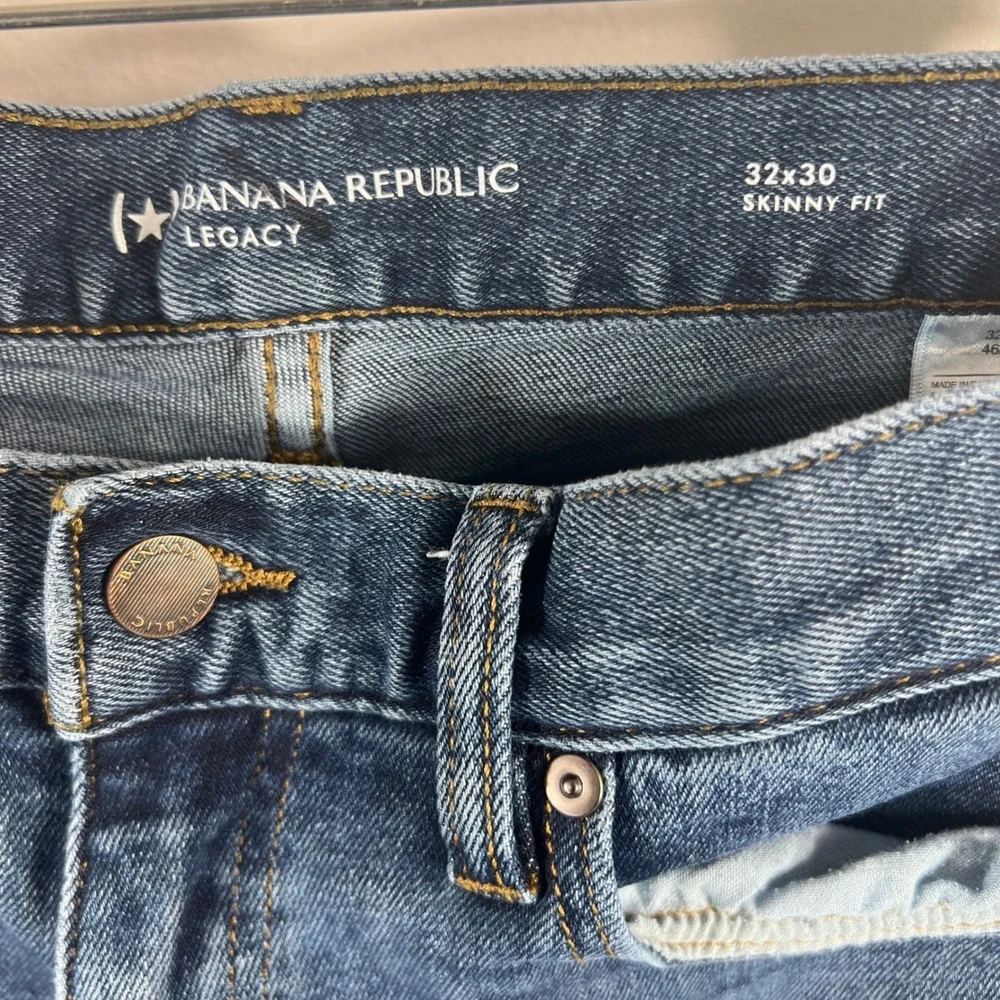 Banana Republic Legacy Skinny Fit Jeans Mens 32x30 Medium Wash Blue Denim 1168